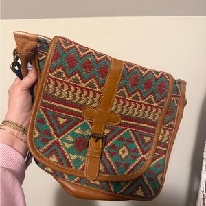 Myra Bohemian Patterned Shoulder Bag - Multicolor